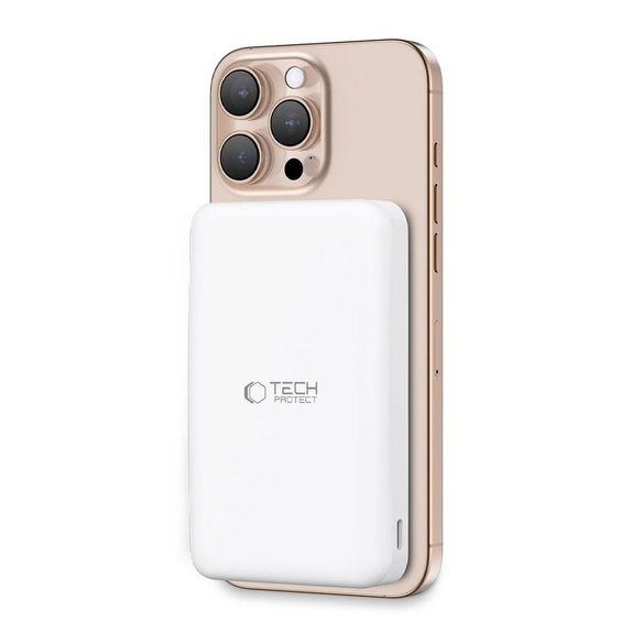 Powerbanka PB24 Lifemag Qi2 MagSafe 10000mAh, bílá, Tech-Protect