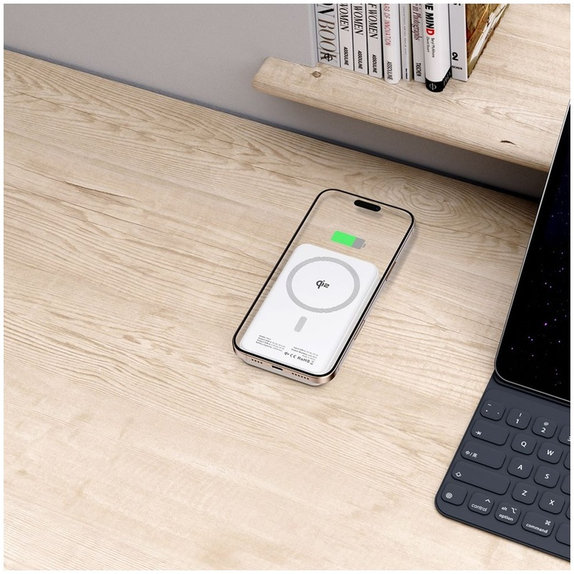 Powerbanka PB24 Lifemag Qi2 MagSafe 10000mAh, bílá, Tech-Protect