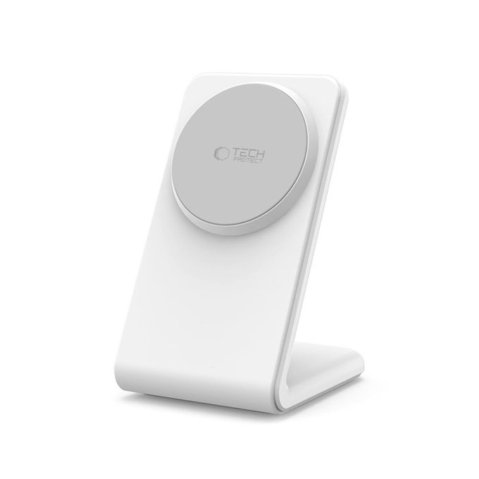 Bezdrátová nabíječka QI15W-A38 Magnetic MagSafe, bílá, Tech-Protect