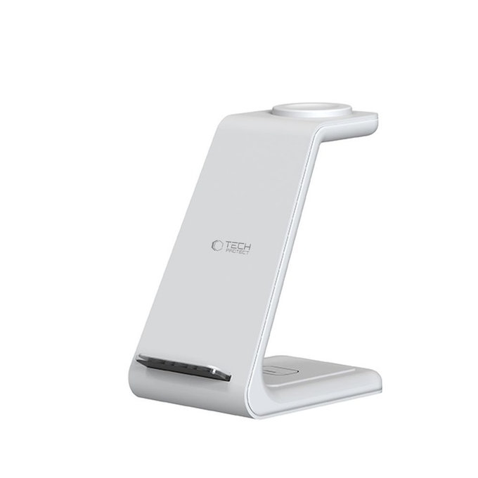 Bezdrátová nabíječka QI15W-A36 3IN1 for Apple, bílá, Tech-Protect