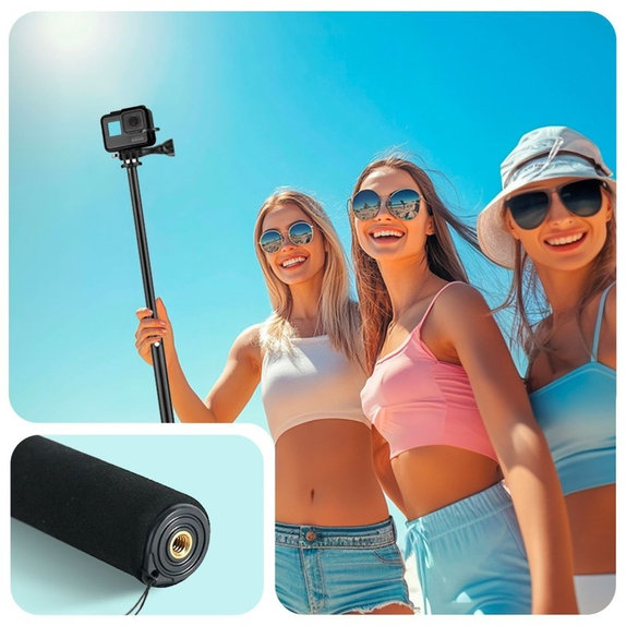Selfie tyč SE stativem GA100 pro GoPro / DJI / INSTA360, černá, Tech-Protect