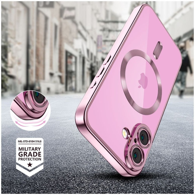Pouzdro MagFlex MagSafe pro iPhone 16 Shiny Rose, Tech-Protect
