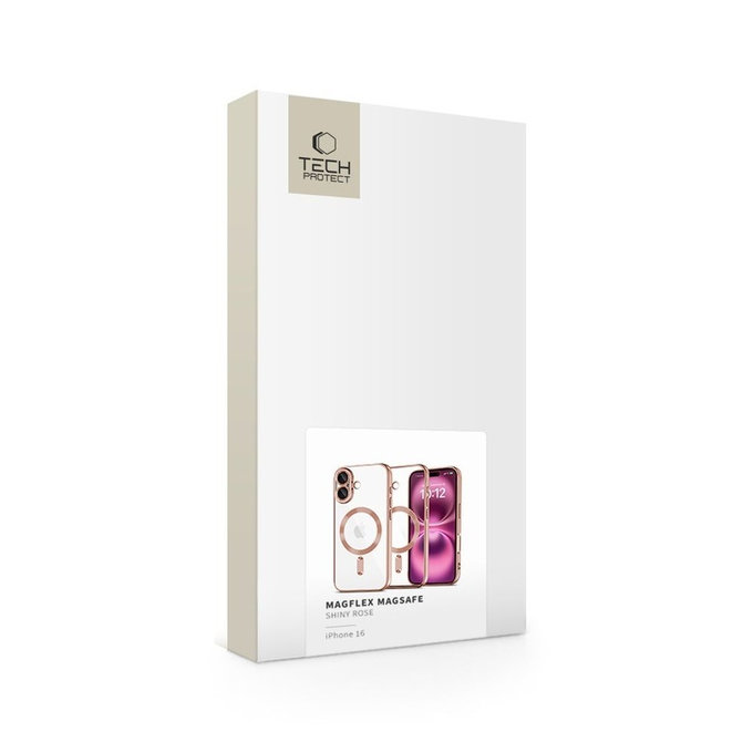 Pouzdro MagFlex MagSafe pro iPhone 16 Shiny Rose, Tech-Protect