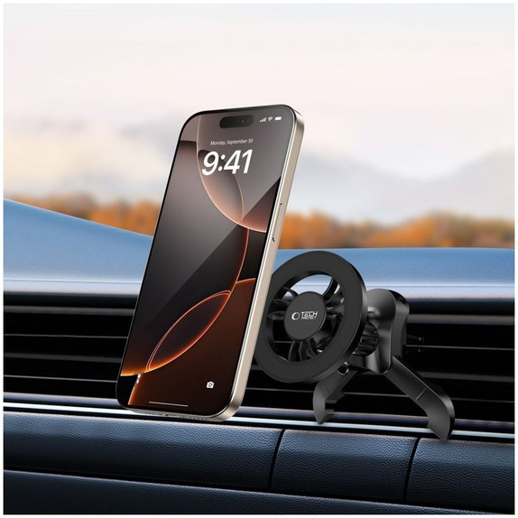 Držák do auta N56 Magnetic MagSafe Stable Vent, černá, Tech-Protect
