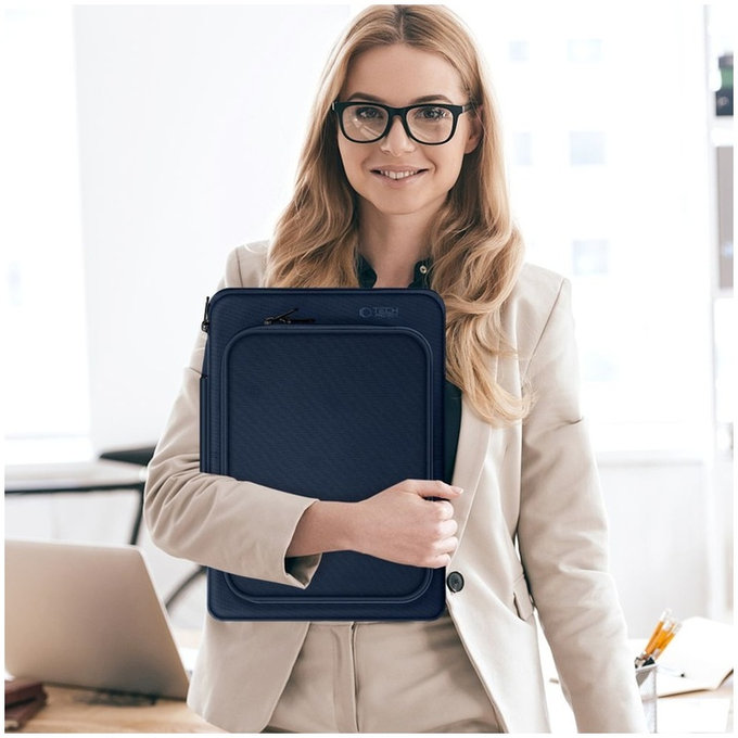 Pouzdro na notebook Basic Bag 15-16, Navy Blue, Tech-Protect