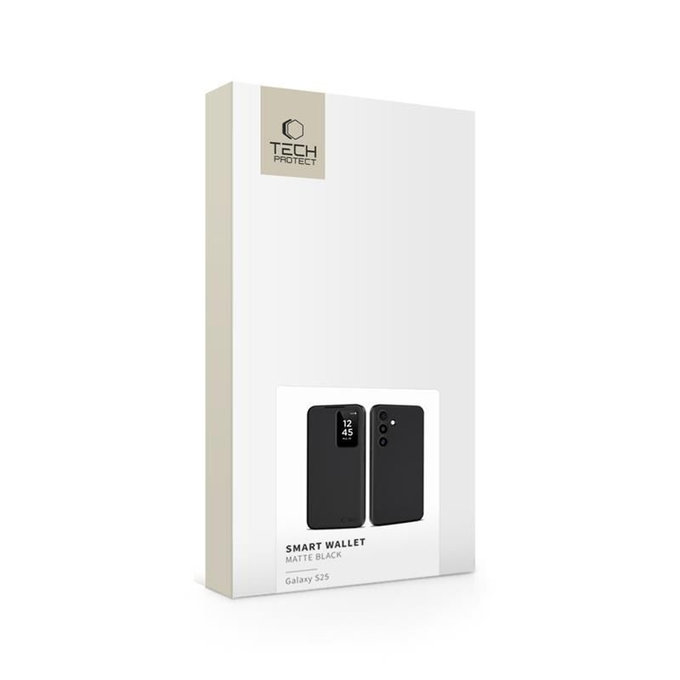 Pouzdro Smart Wallet pro Samsung S25, Matte Black, Tech-Protect