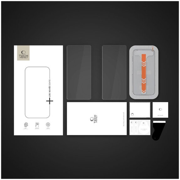 Tvrzené sklo Quick Set+ 2-PACK pro Samsung S24 / S25, čirá, Tech-Protect