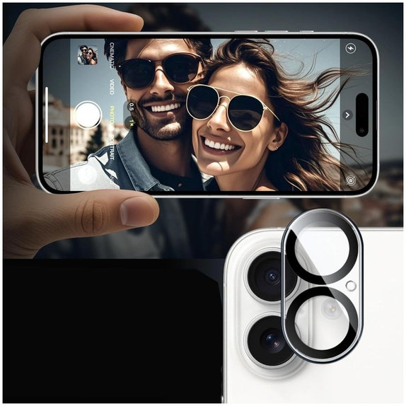 Ochrana kamery Cam Fit+ pro iPhone 17, čirá, Tech-Protect