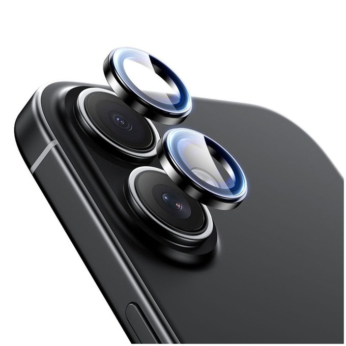 Ochrana kamery Camring Fit+ pro iPhone 16 / 16 Plus / 17, čirá, Tech-Protect
