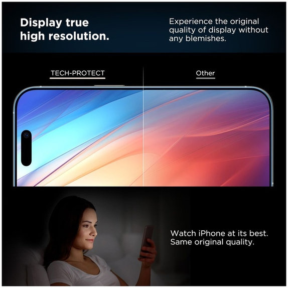 Tvrzené sklo Quick Set+ 2-PACK pro iPhone 17, černá, Tech-Protect