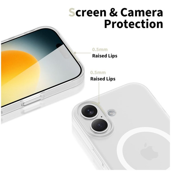 Pouzdro MagSlim MagSafe pro iPhone 17, Matte/White, Tech-Protect