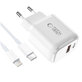 Síťová nabíječka NCA20 2-PORT PD 20W / QC3.0 + Lightning Cable, bílá, Tech-Protect
