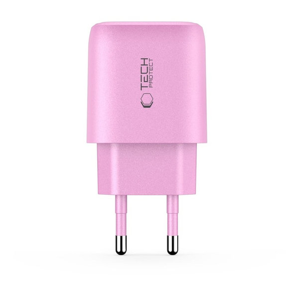Síťová nabíječka NCA20 2-PORT PD 20W / QC3.0, Baby Pink, Tech-Protect