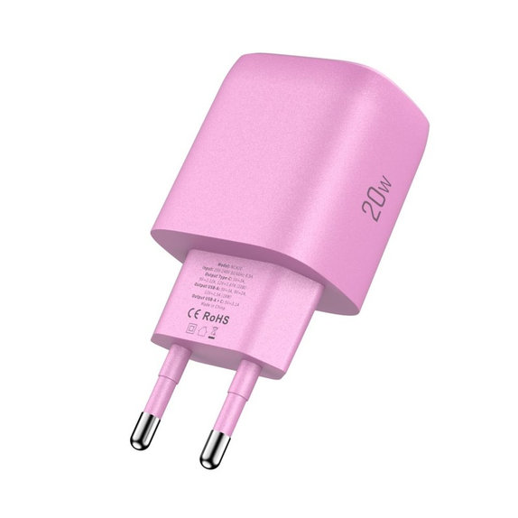 Síťová nabíječka NCA20 2-PORT PD 20W / QC3.0, Baby Pink, Tech-Protect