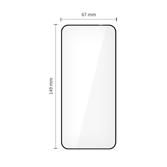 Tvrzené sklo Glass Fit+ 2-PACK pro Motorola Edge 50 Neo / 60 Neo, černá, Tech-Protect