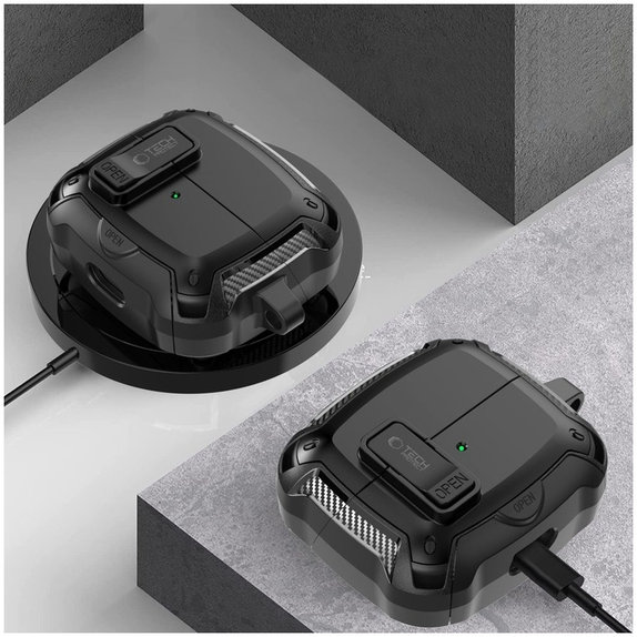 Pouzdro na sluchátka Carbonox MagSafe pro Samsung Buds 3 / 3 FE / 3 Pro, černá, Tech-Protect