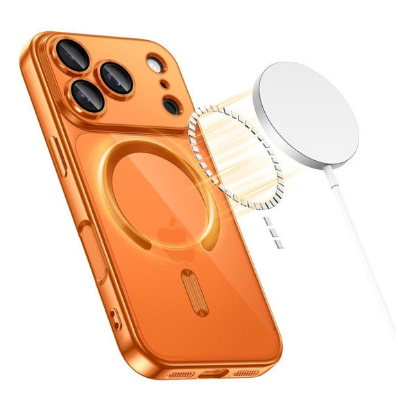 Pouzdro MagFlex MagSafe pro iPhone 17 Pro Max, Shiny Cosmic Orange, Tech-Protect