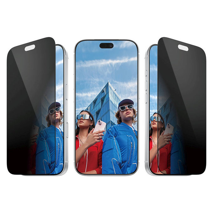 Tvrzené sklo UWF 2-Way Privacy s aplikátorem pro iPhone 18 Pro, Černá, PanzerGlass