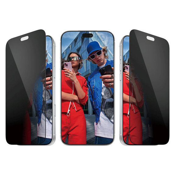 Tvrzené sklo UWF 2-Way Privacy s aplikátorem pro iPhone 18 Pro Max, Černá, PanzerGlass