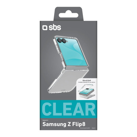 Pouzdro Crystal pro Samsung Galaxy Z Flip8, Transparentní, SBS
