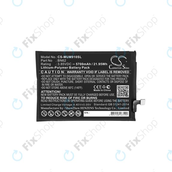 Xiaomi Redmi 9T - Baterie BN62 5700mAh HQ
