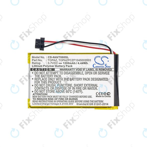 Baterie pro Navigon 70, 1200mAh, Li-Pol, 3.7V, Topaz, HQ