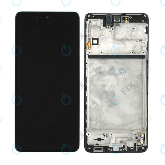 Samsung Galaxy M51 M515F - LCD Displej + Dotykové Sklo + Rám (Celestial Black) - GH82-23568A, GH82-24168A, GH82-24166A Genuine Service Pack