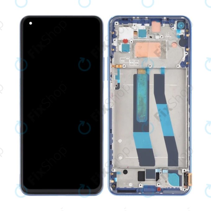 Xiaomi Mi 11 Lite 4G M2101K9AG - LCD Displej + Dotykové Sklo + Rám (Bubblegum Blue) TFT