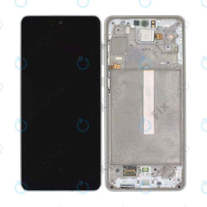 Samsung Galaxy A73 5G A736B - LCD Displej + Dotykové Sklo + Rám (Awesome White) - GH82-28686B, GH82-28884B Genuine Service Pack