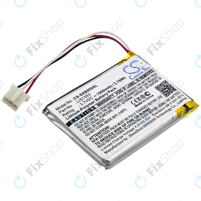 Baterie pro Sony Mdr-Xb950n1, Srs-Ws1, 1000mAh, Li-Pol, 3.7V, LIS1553, HQ