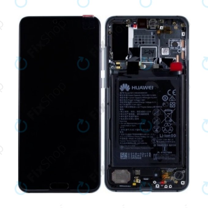 Huawei P20 Pro CLT-L29, CLT-L09 - LCD Displej + Dotykové Sklo + Rám + Baterie (Midnight Blue) - 02351WTP Genuine Service Pack