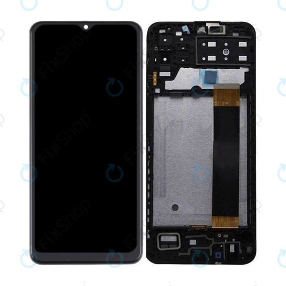 Samsung Galaxy M13 M135F - LCD Displej + Dotykové Sklo + Rám (Black) TFT