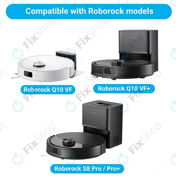 Sada náhradních dílů pro Xiaomi Roborock Q10 VF, Q10 VF+, S8 Pro, S8 Pro Plus (2x Hlavní kartáč, 4x Filtr, 4x Boční kartáč, 4x Mopovací útěrka, 4x Sáček na prach)
