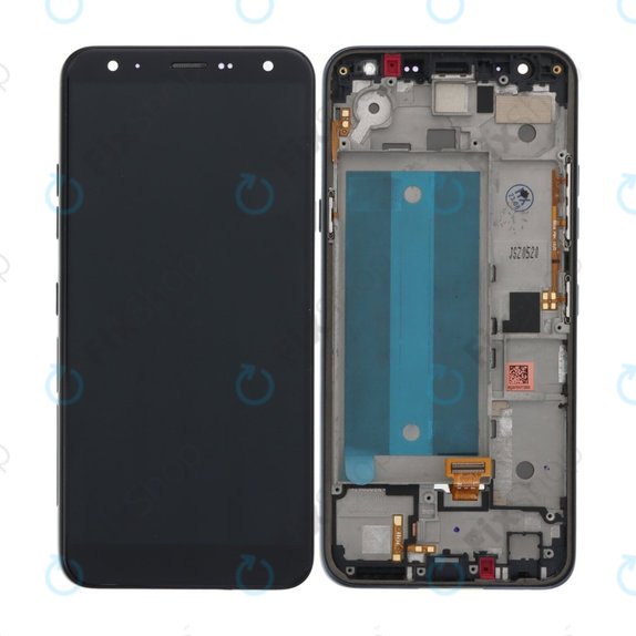 LG K40 - LCD Displej + Dotykové Sklo + Rám (Black) TFT