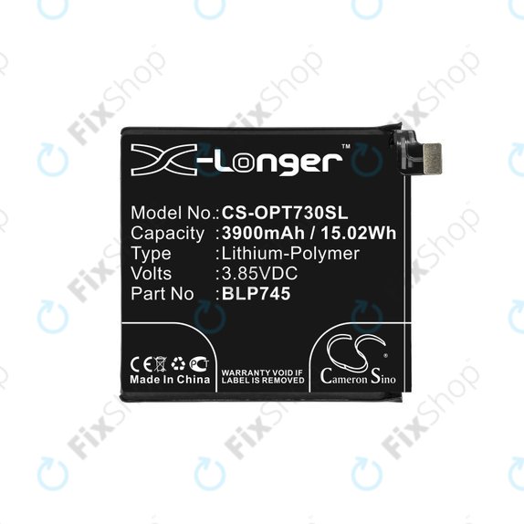 Baterie pro OnePlus 7T Pro, 3900mAh, Li-Pol, 3.85 V, BLP745, HQ