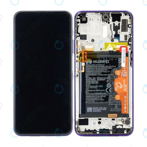 Huawei Honor 9X Pro - LCD Displej + Dotykové Sklo + Rám + Baterie (Phantom Purple) - 02353AKK Genuine Service Pack