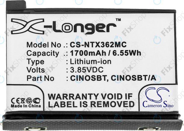 Baterie pro Insta360 One X2, 1700mAh, Li-Ion, 3.85V, CINOSBT, HQ