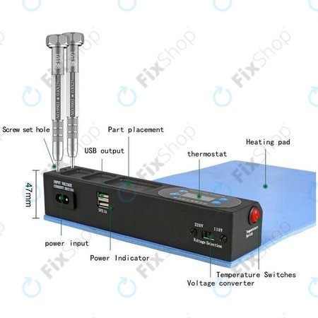 Wylie WI-1805 - Tepelná Podložka pro Demontáž LCD Displejů