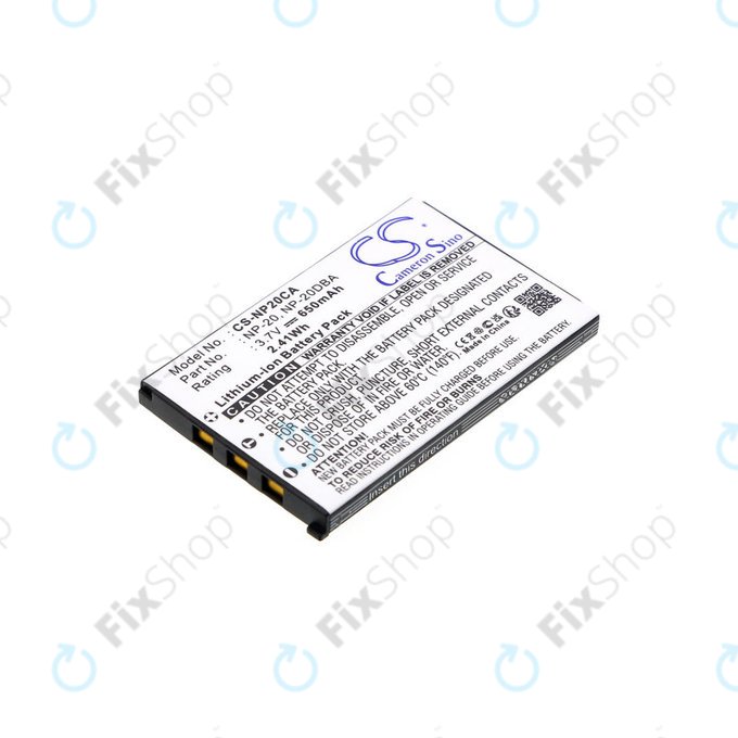Baterie pro Casio Exilim Card Ex-S880, 650mAh, Li-Ion, 3.7V, NP-20, HQ