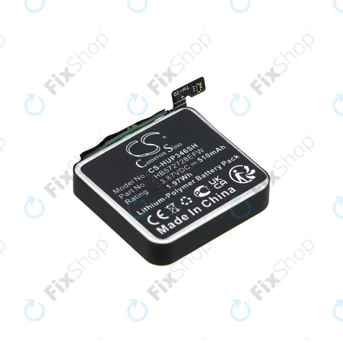 Baterie pro Huawei Watch GT3 Pro 46mm, 510mAh, Li-Pol, 3.87V, HB572728EFW, HQ