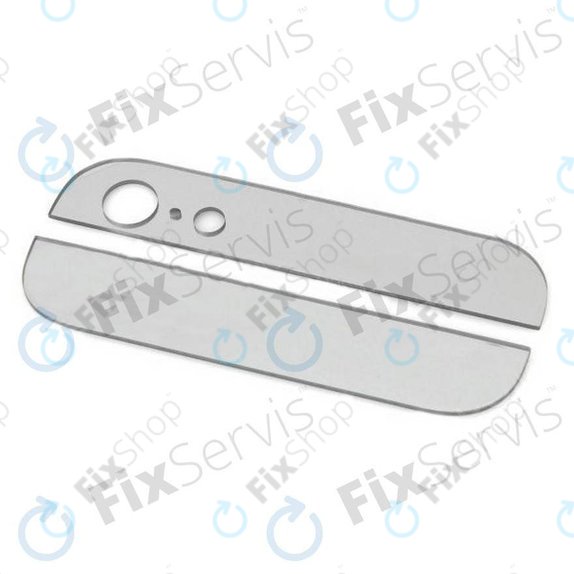 Apple iPhone 5 - Zadní Skleněné Lišty (White)