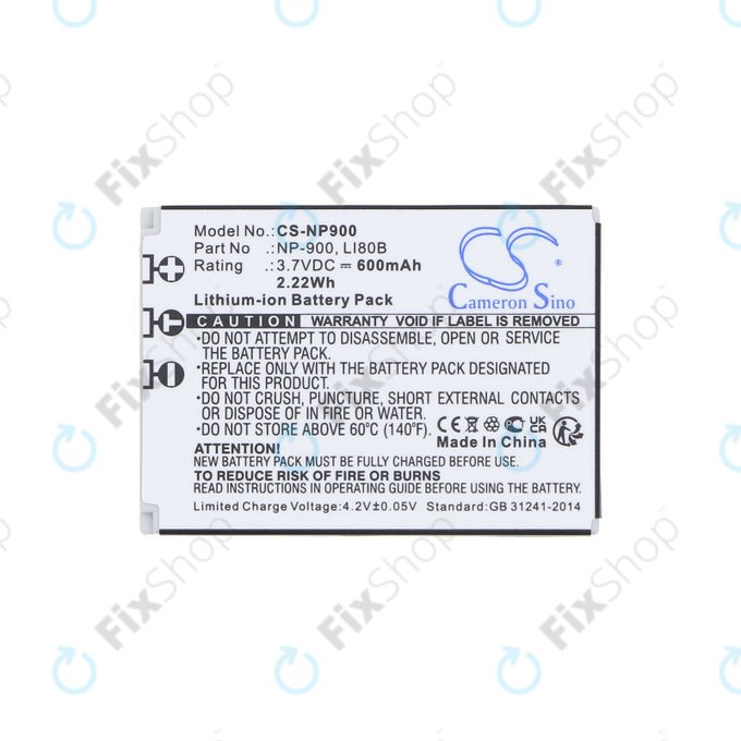 Baterie pro Agfa, Aosta, Avant, Benq, Minolta, Olympus, Polaroid, 600mAh, Li-Ion, 3.7V, Li-80B, HQ