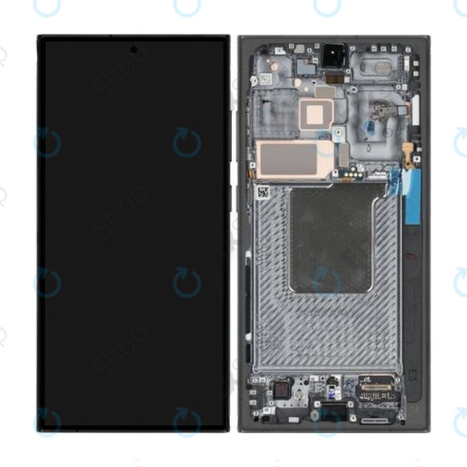Samsung Galaxy S24 Ultra S928B - LCD Displej + Dotykové Sklo + Rám (Titanium Black) - GH82-33396B Genuine Service Pack