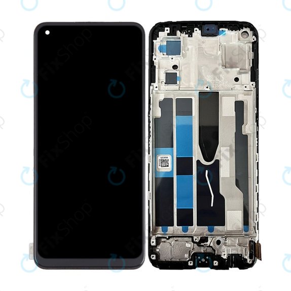 Oppo Reno 7 5G - LCD Displej + Dotykové Sklo + Rám (Stary Black) OLED