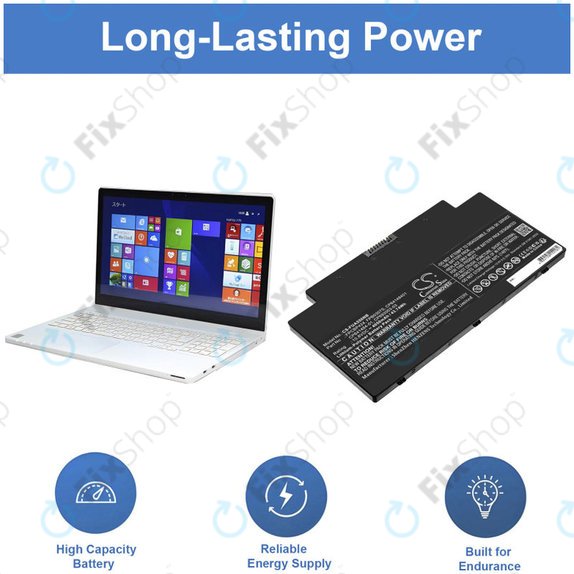 Baterie pro Fujitsu Lifebook AH77, A556, A3510, U536, 4050mAh, Li-Pol, 10.8V, CP641484-01, HQ