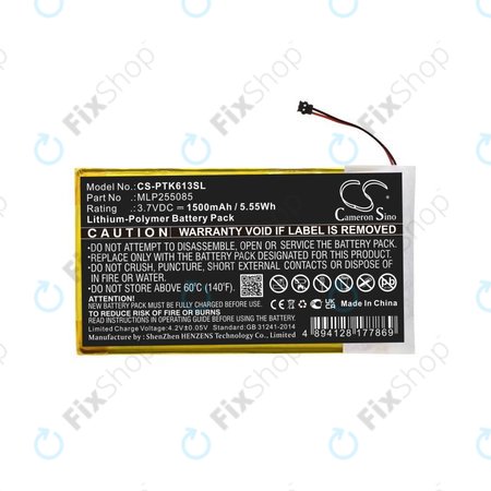 Baterie pro Pocketbook 611, Pocketbook 625, 1500mAh, Li-Pol, 3.7V, MLP255085, HQ