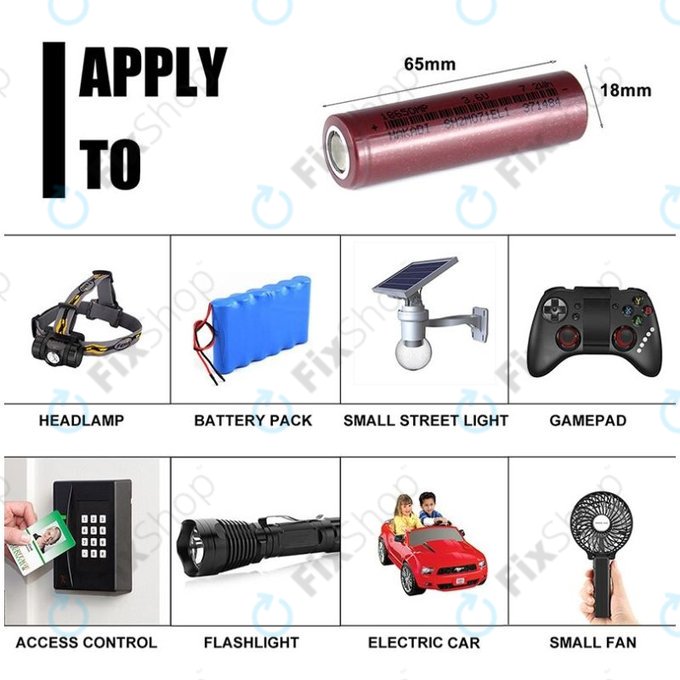 Baterie Cell 18650 (Li-Ion, 2000mAh, 3.6V)