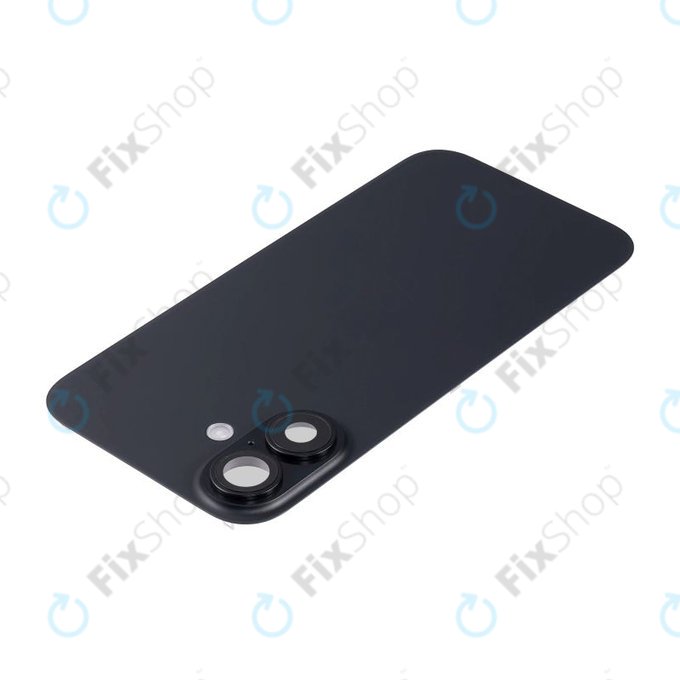 Apple iPhone 16 Plus - Sklo Zadního Housingu + Sklíčko Kamery + Kovová Destička + Magsafe Magnet (Black)