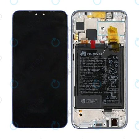 Huawei Y9 (2019) - LCD Displej + Dotykové Sklo + Rám + Baterie (Aurora Purple) - 02352FDU