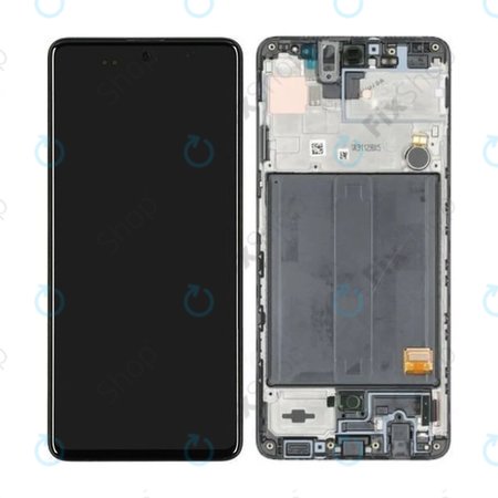 Samsung Galaxy A51 A515F - LCD Displej + Dotykové Sklo + Rám (Prism Crush Black) - GH82-21669A, GH82-21680A, GH82-22083A, GH82-22084A Genuine Service Pack